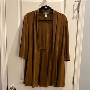 Joseph Ribkoff Tan Suede Cardigan
